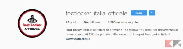 buono sconto adidas instagram